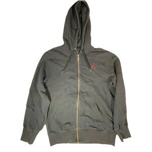 Jordan Hoodie Full Zip Sweatshirt Mens Black Air Jordan Logo 459686-011 Size S